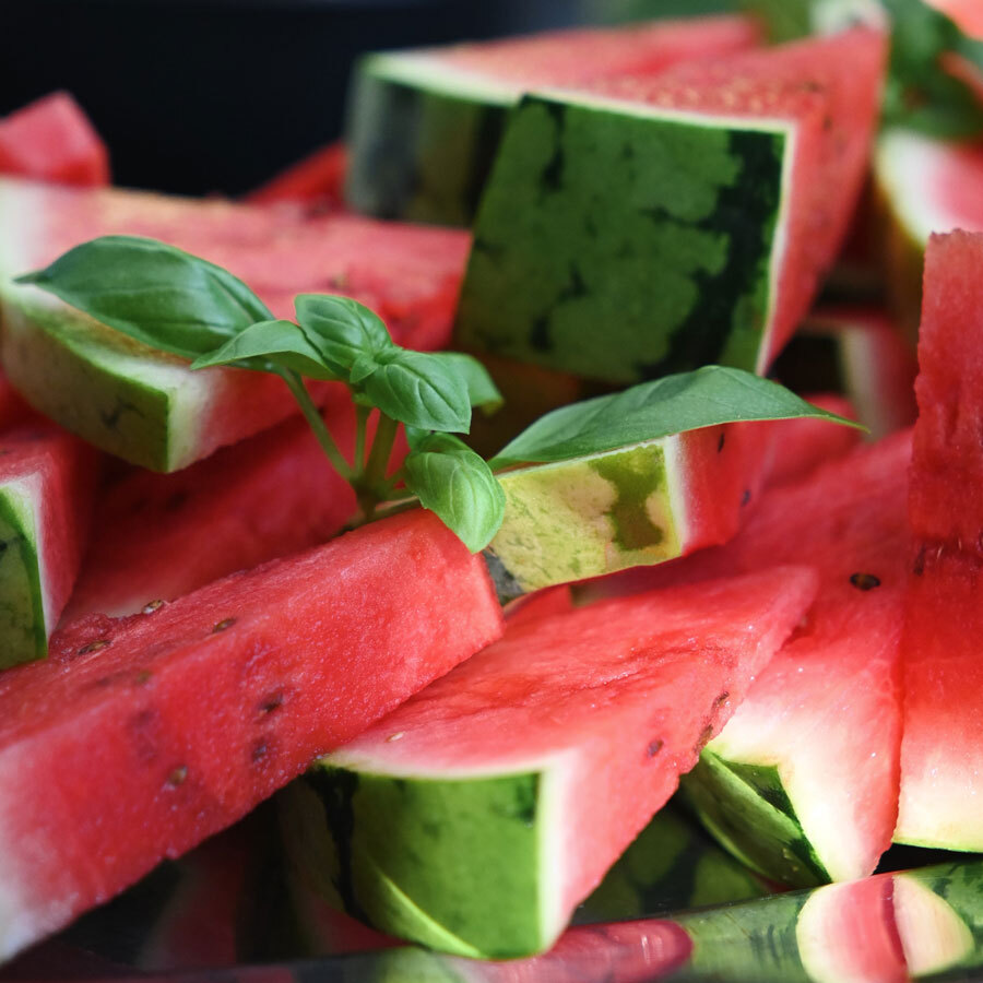 Wassermelone geschnitten